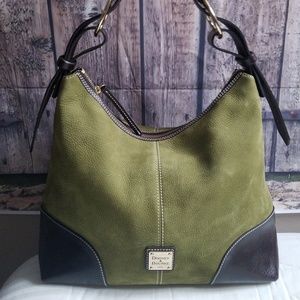 Dooney and bourke nubuck green nikki bag